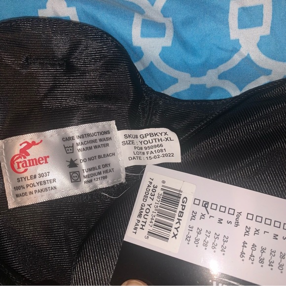 Cramer bundle of 5 Football pants Thunder 7 padded girdle game sport youth mens - Picture 5 of 13